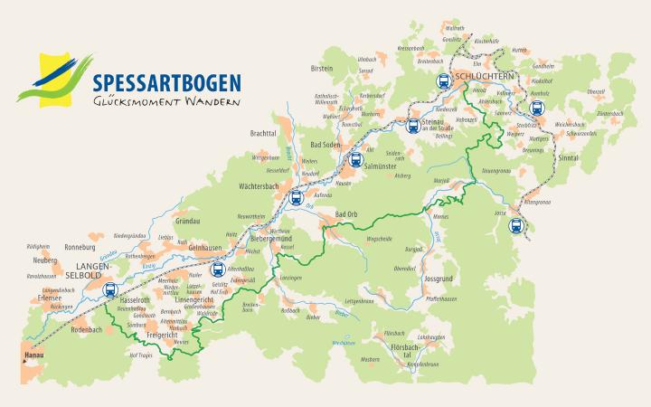 Übersichtskarte Spessartbogen